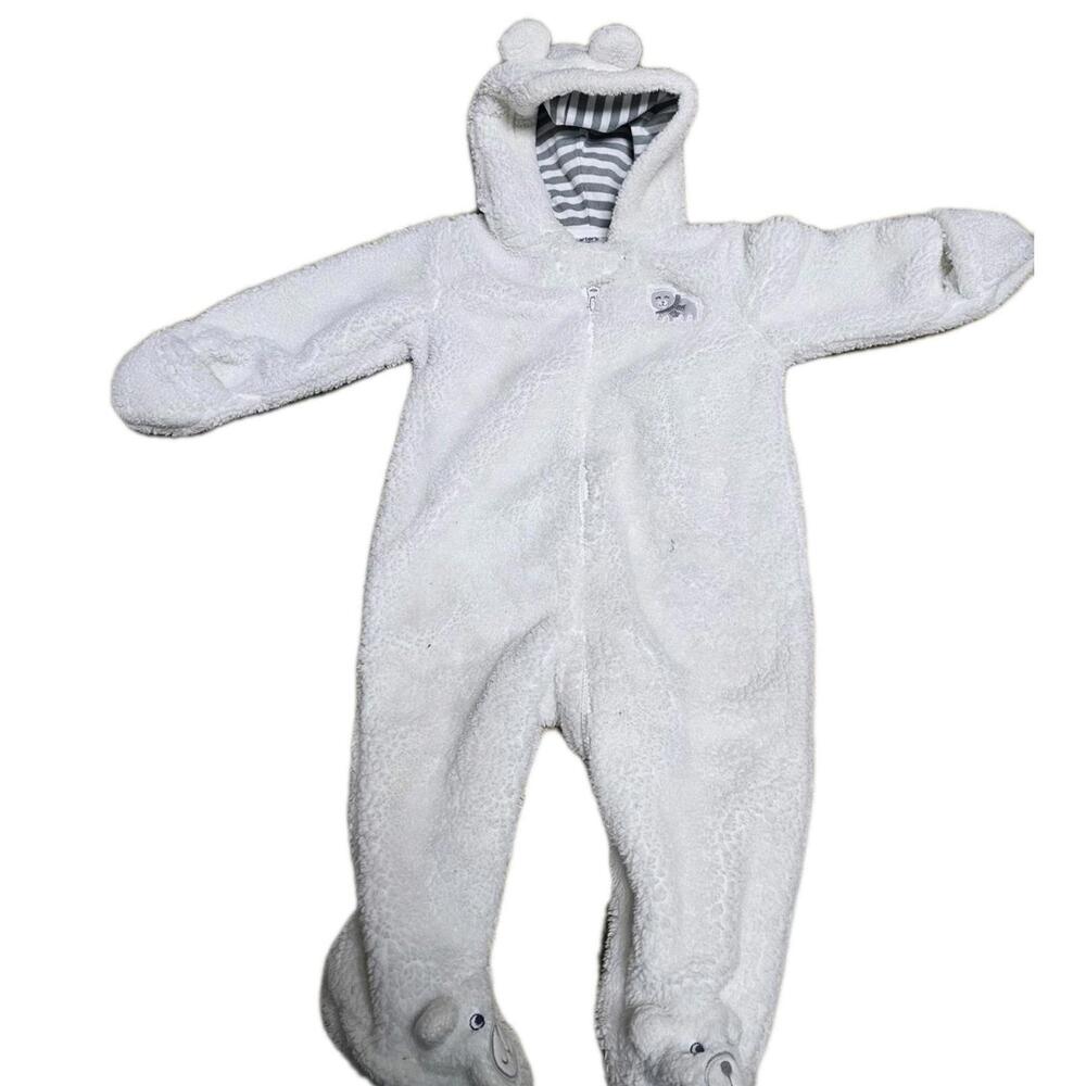 Carter's Super Soft Infant Hooded One Piece Fleece  Size 9 Months Baby‎